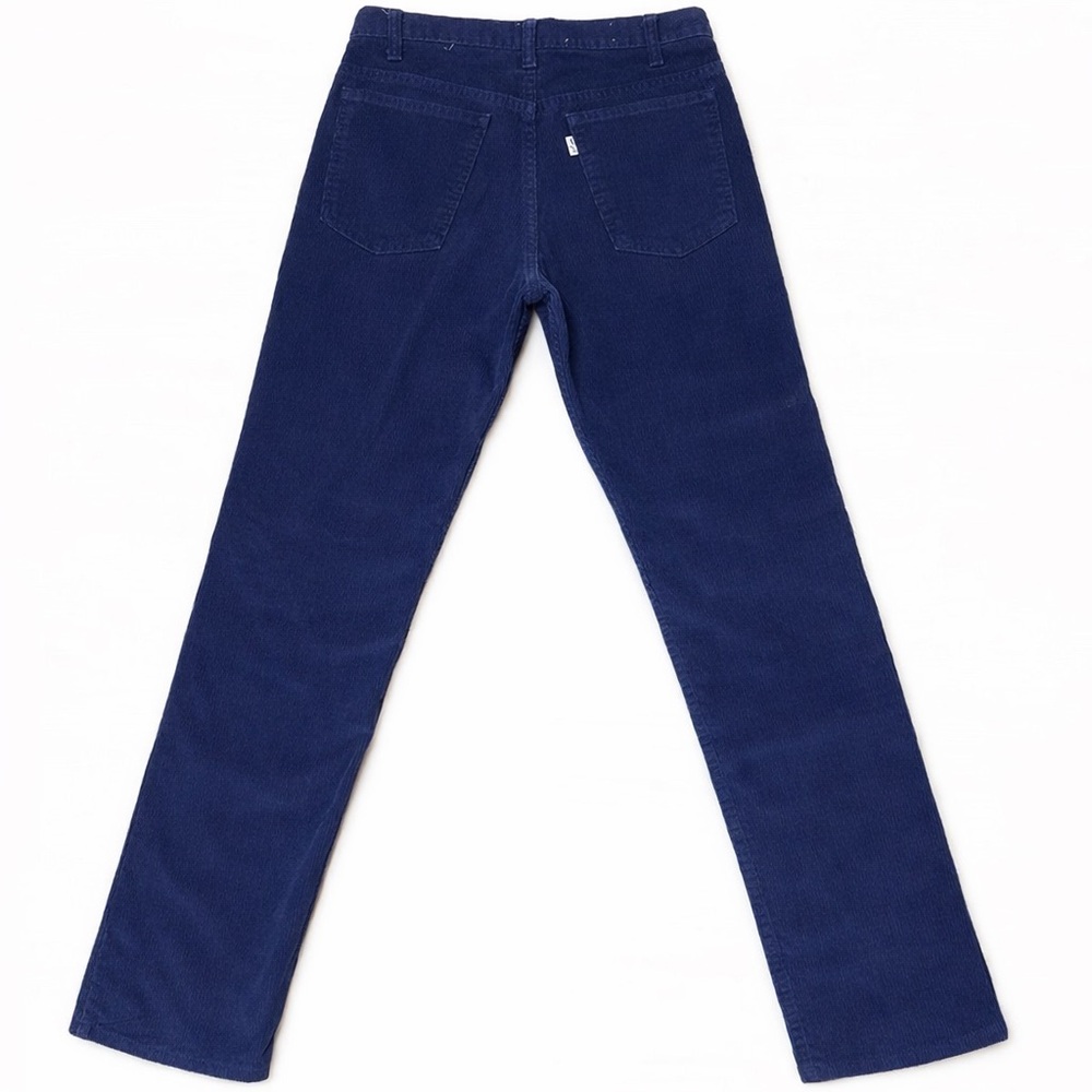 Vintage Levi’s 519 Navy Corduroy Pants White Tab USA 1986 Straight Leg W31 - Picture 2 of 8